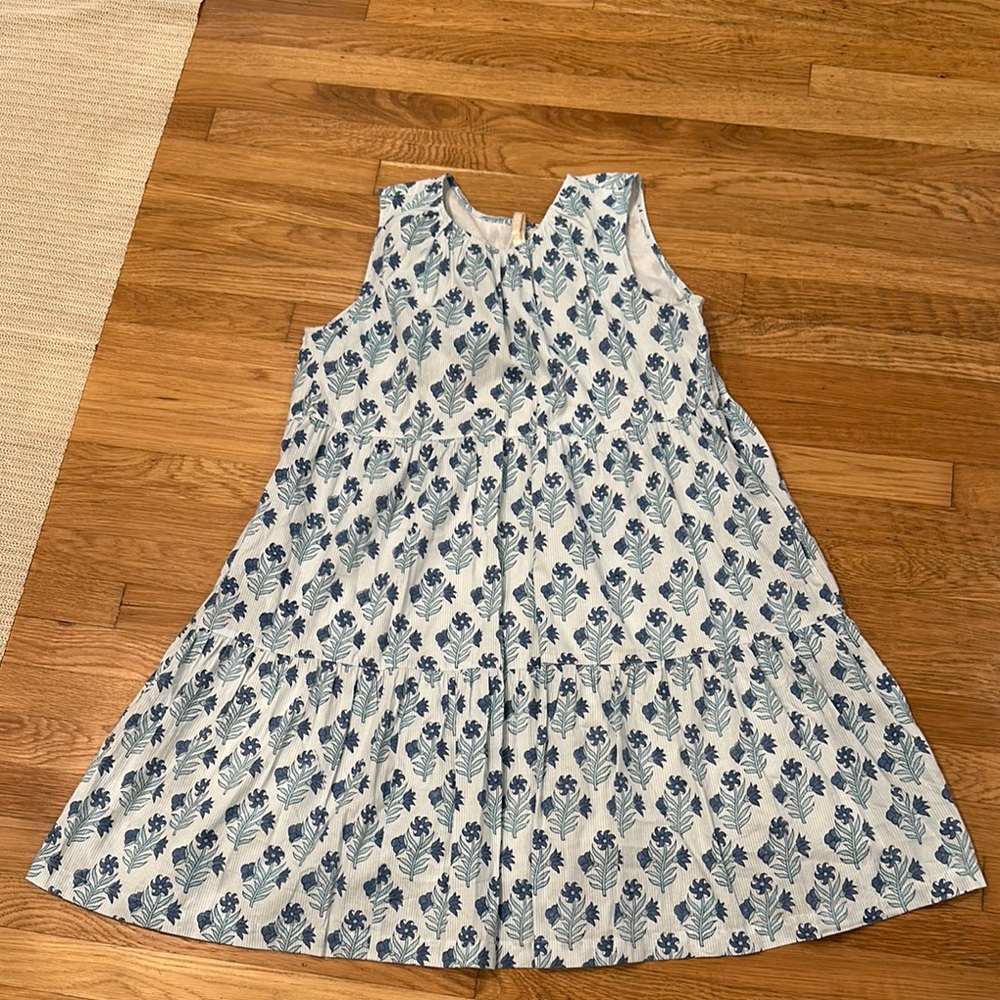 Uncle Frank Blue and White Floral Midi Dress